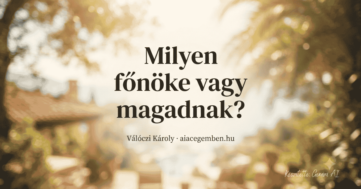 Milyen főnöke vagy magadnak?